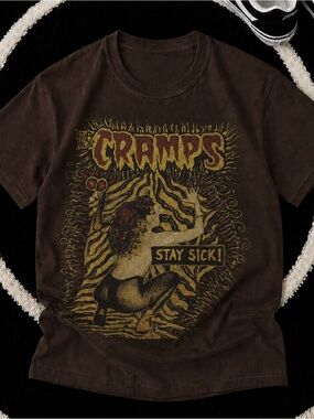 The Cramps Stay Sick Shirt, Punk Rock Graphic Tee with Retro Unisex